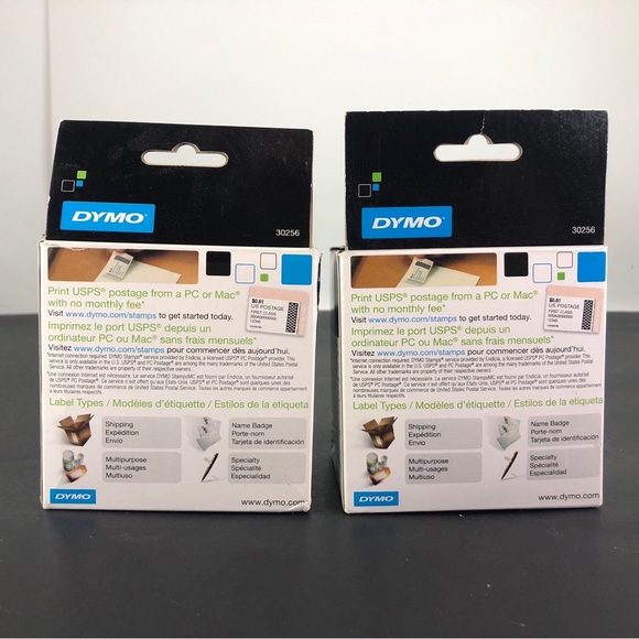 Dymo Shipping Labels - 2.31" X 4" 1 Roll Label White (30256) Lot Of 2 - Picture 5 of 9